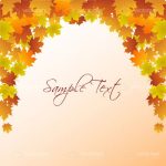 Autumn Themed Background with Maple Leaves and Sample Text